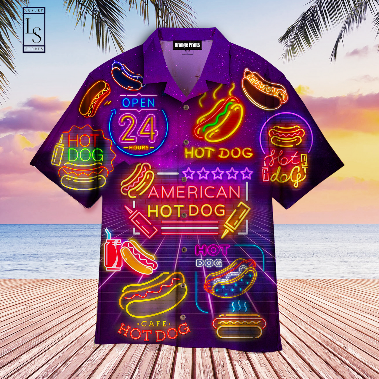 Hot Dog Hawaiian Shirt